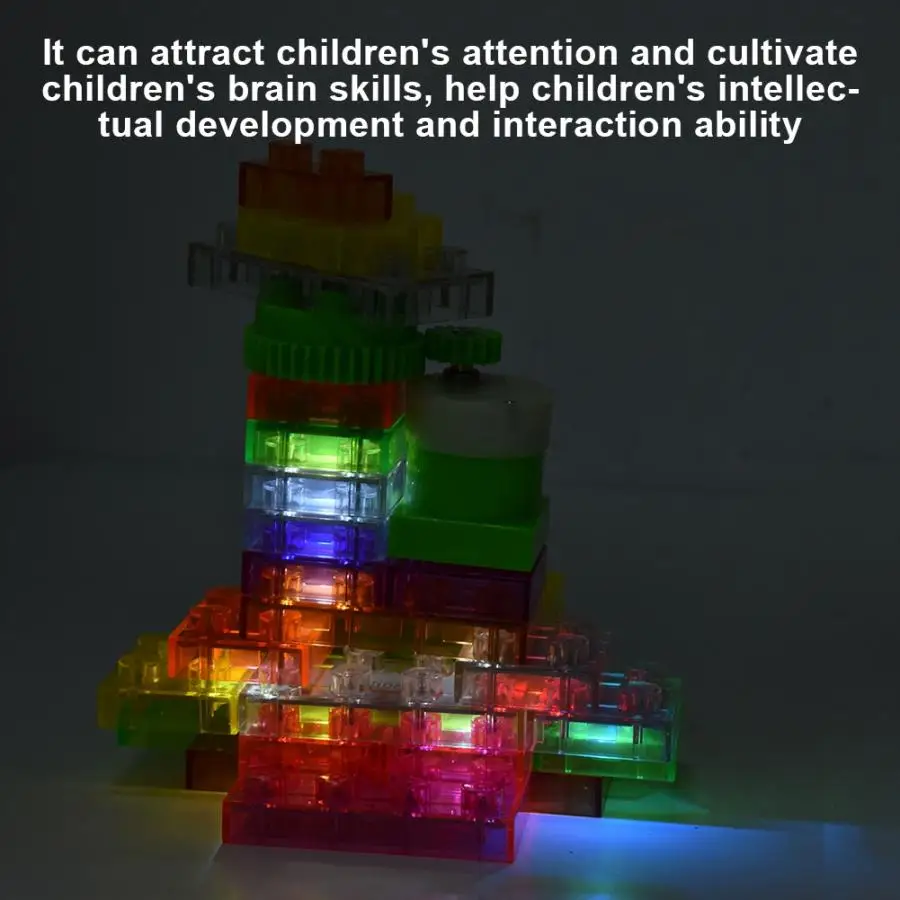 42 шт. Детский Электронный конструктор с подсветильник кой|Блочные конструкторы| |