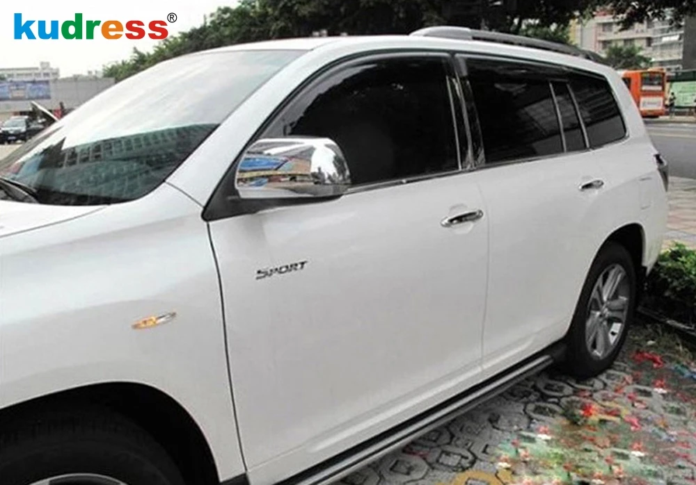 Для Toyota Highlander 2008 2009 2010 2011 2012 2013 Хром Зеркало заднего вида крышка обшивки двери