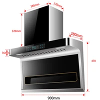 kitchen range hood intelligent somatosensory heat energy free automatic cleaning high suction top suction exhaust hood