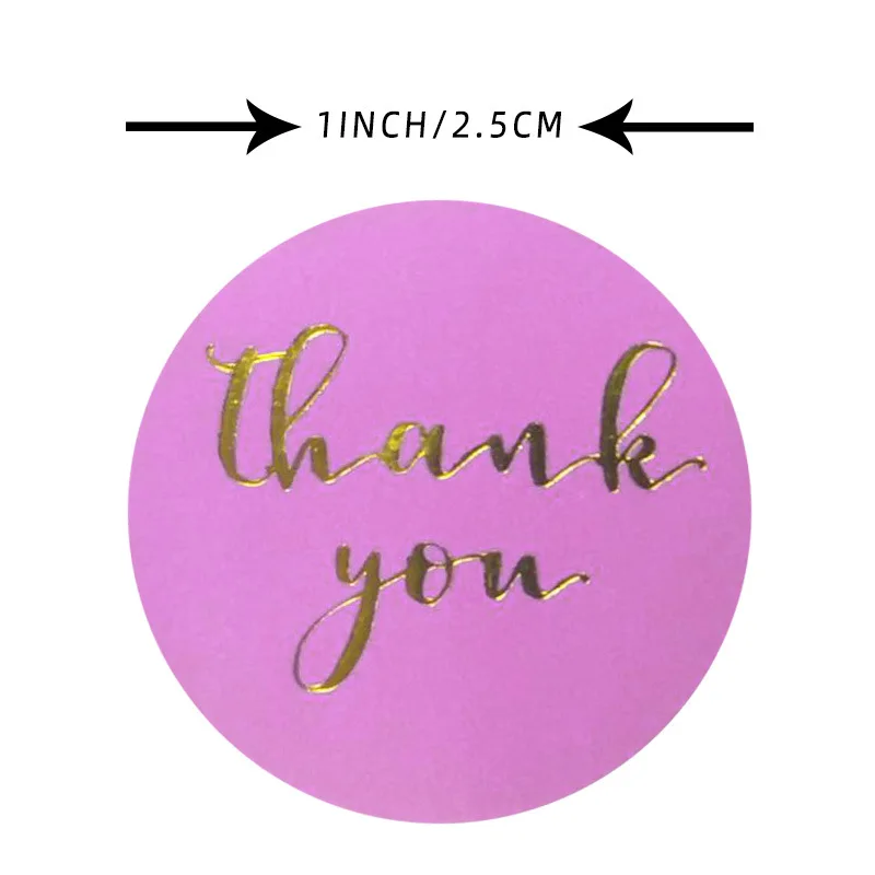 

Gold Foil Thank You Stickers For Printable Label 1 Inch Gift Wrap Birthday Party Proposal Stationery