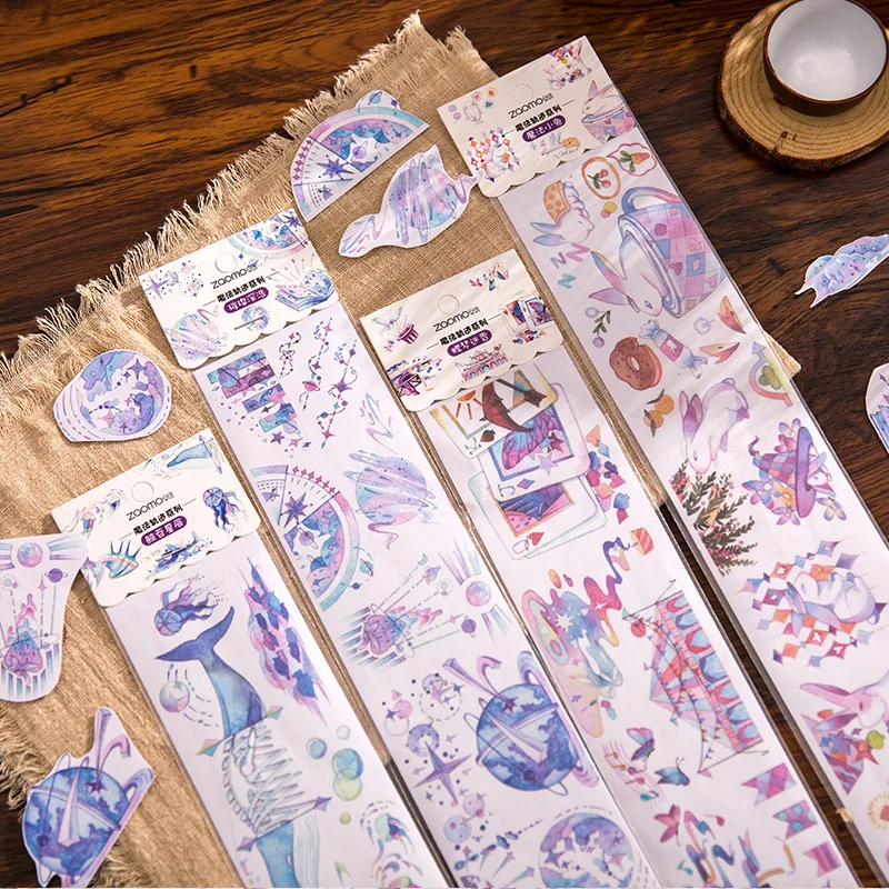 1 шт. Kawaii Единорог лента Washi Винтаж билет DIY декоративный Скрапбукинг изоляционная