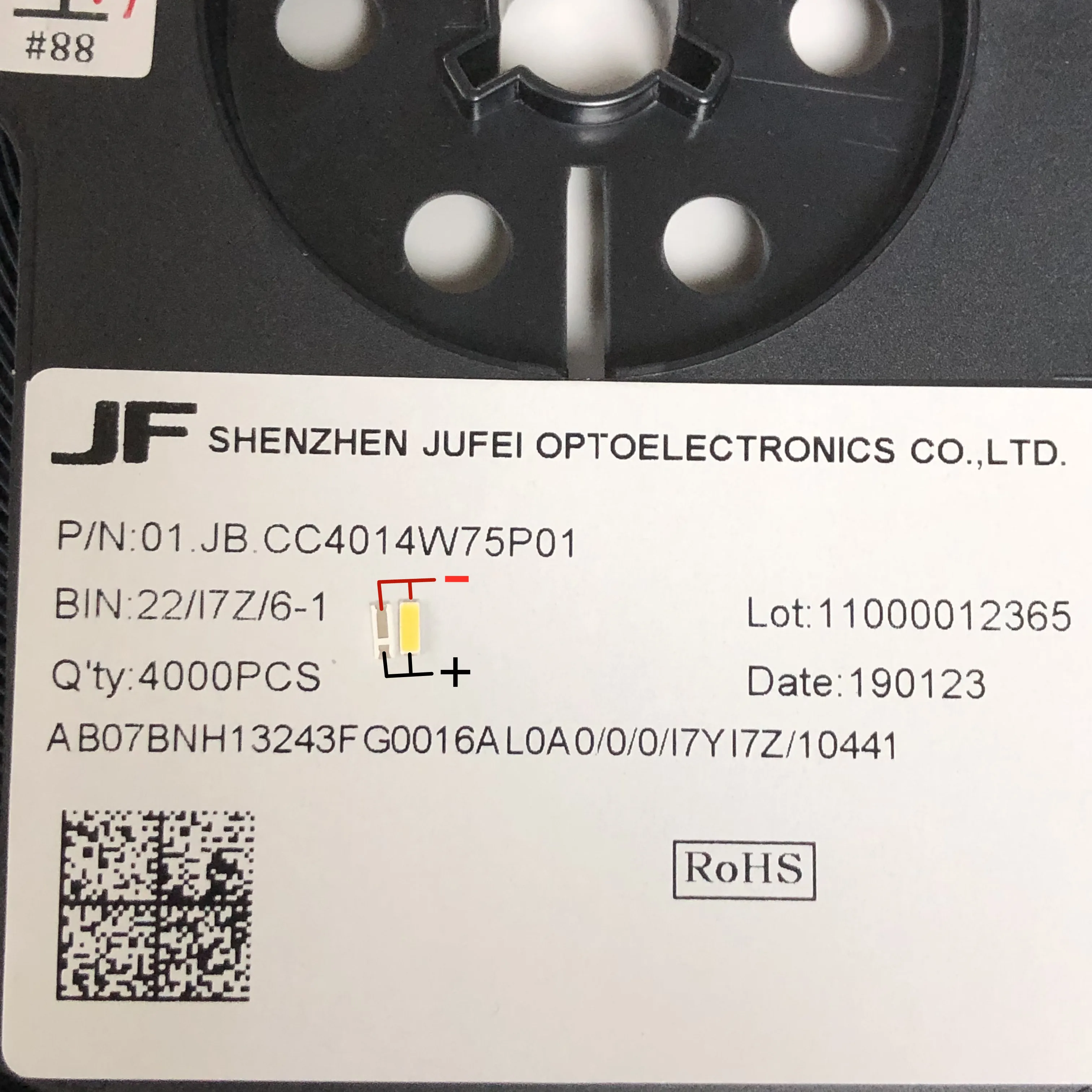 1000 шт. светодиодный светильник JUFEI LED Подсветка 0 3 Вт 3В 4014 холодный белый 90MA