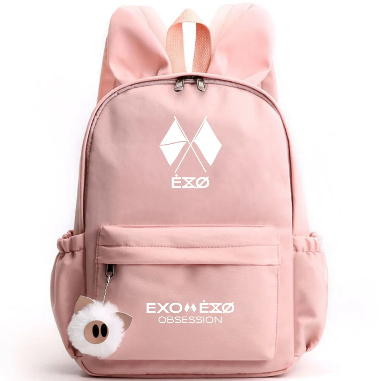 

EXO Regular 6 Six Series Rabbit Ears Shoulder Bag Korean Middle School Students Large Capacity Bag Outdoor Travel Backpack Women