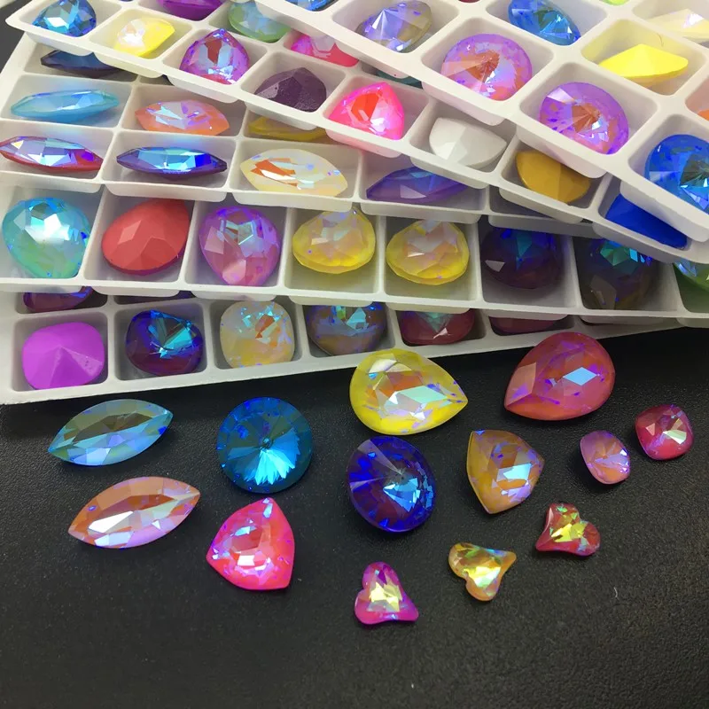 Хрустальный Кристалл ривола каплевидный квадрат камень хрустальные