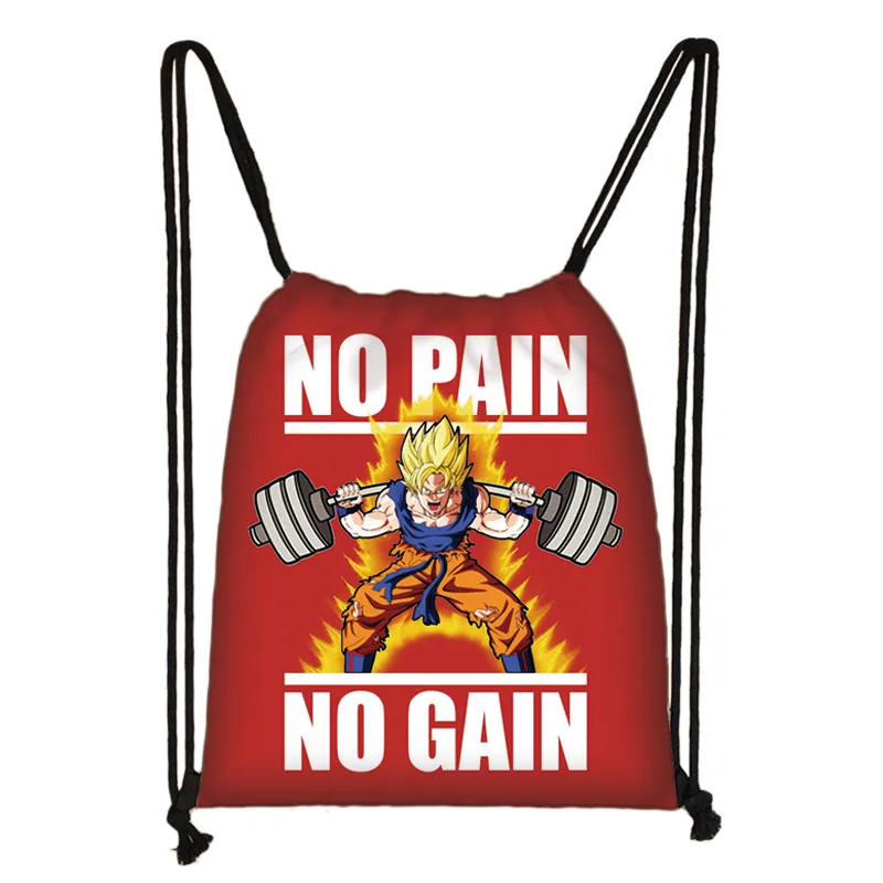 SKD-QLZ49 Аниме dragon ball drawstring сумка Goku Saiyan холщовый рюкзак подростковый рюкзак для мальчиков сумки для хранения - Цвет: SKD-QLZ49