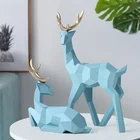 Фигурки оленя, скульптура из смолы, статуя оленя, скандинавские Современные рождественские украшения, домашний декор, настольный дом, украшение для гостиной
