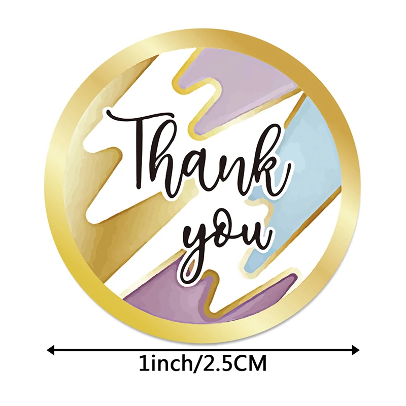 

500pcs/roll "THANK You "sticker For Envelope Sealing Labels Sticker Stationery Supply