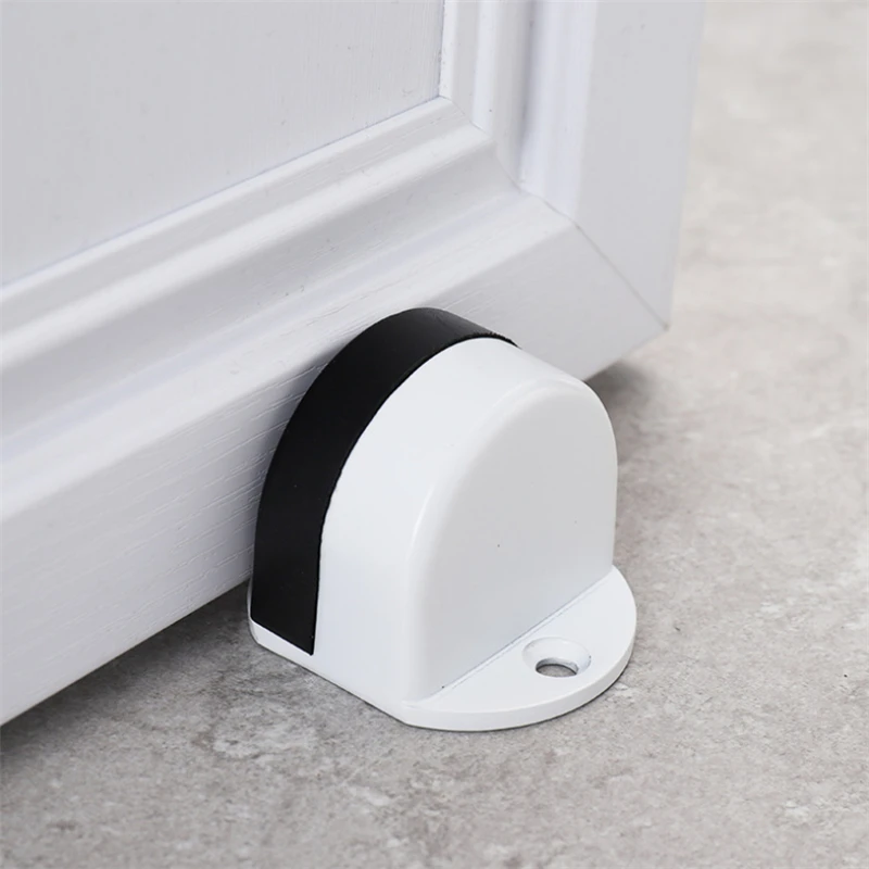 

Stainless Steel Door Stopper Non-punch Sticker Water-proof Door Holder Hidden Rubber Door Stop Furniture Door Hardware