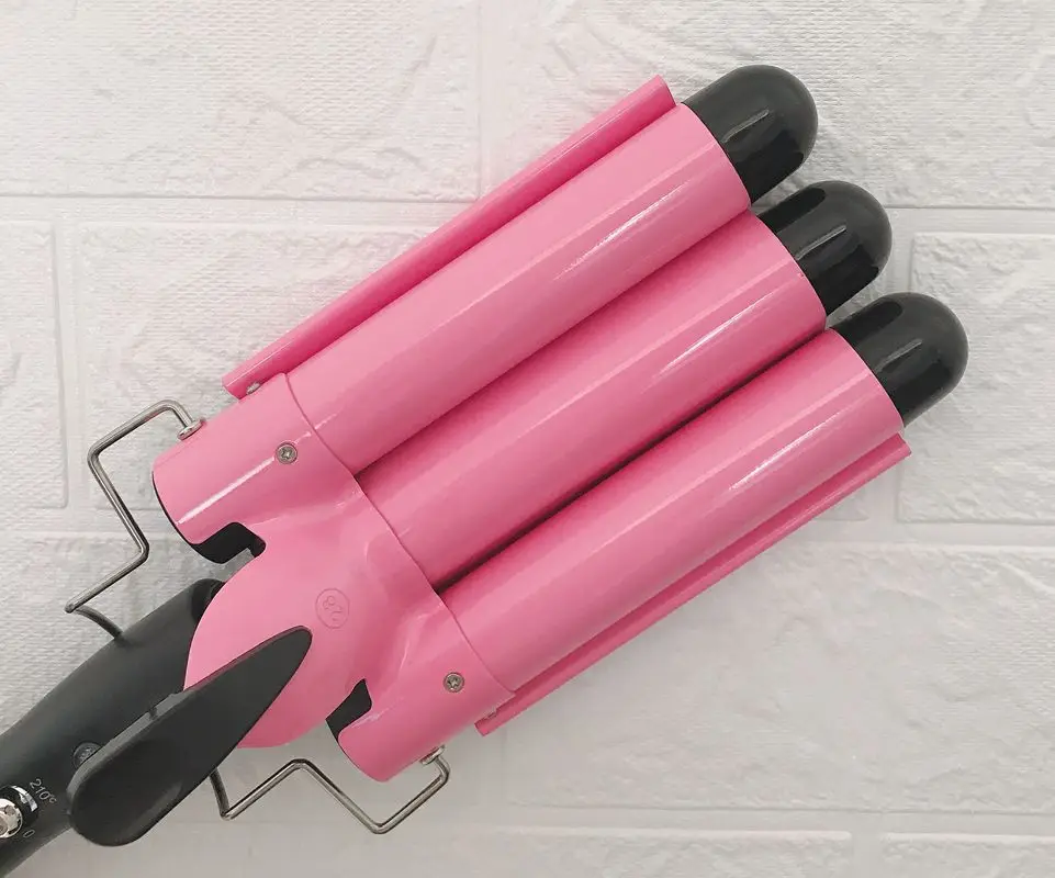 color pink 28mm Профессиональные щипцы для завивки волос, керамический тройной баррель, щипцы для завивки волос, волнистые волосы, инструменты для укладки волос, стайлер, палочка - Цвет: color pink 28mm
