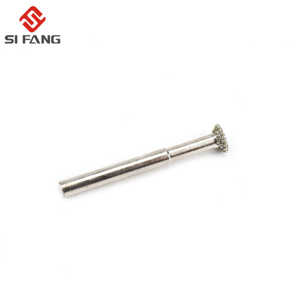 

6mm Shank Diamond Grinding Head Rotary Burrs Mounted Point Bits Lapidary Tool Stone Gemstone for Dremel 6/8/10/12/14/16/18/20mm