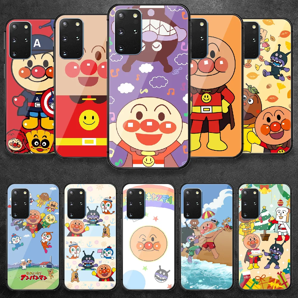 

Anpanman Cartoon Tempered Glass Phone Case Cover For Samsung Galaxy Note S 8 9 10 20 21 E Plus Ultra M 31 51 FE Funda Tpu Black