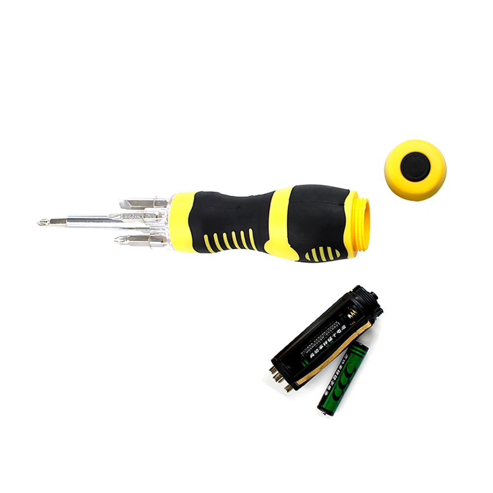 Multi-Functional Hand Tool with Screwdriver Tip Holder, LED Flashlight, Slotted Type Screwdriver, and Drill Bits image 6