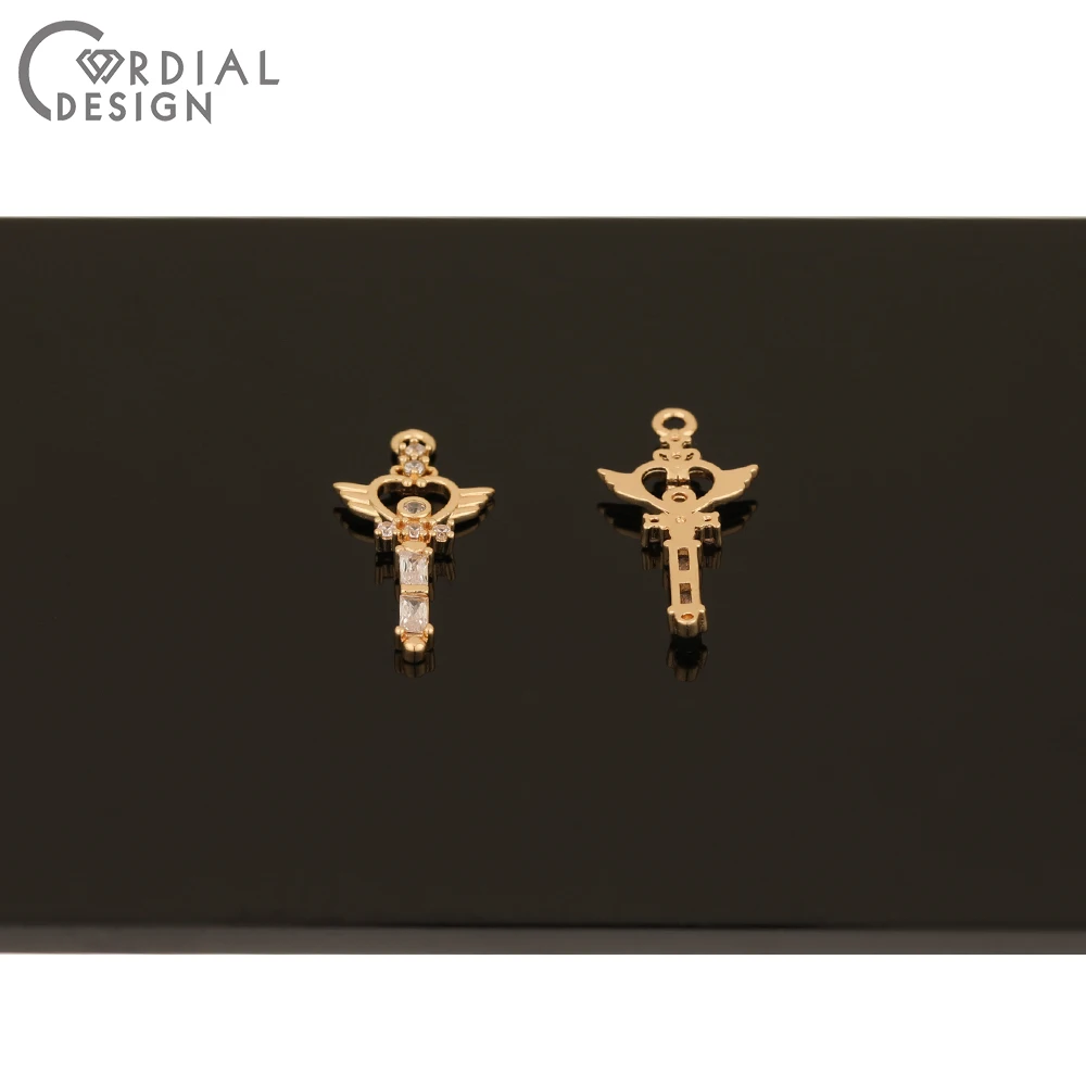 

Cordial Design 50Pcs 12*27MM Earrings Accessories/CZ Charms/Jewelry Findings & Components/Hand Made/Necklace Making/DIY Pendant