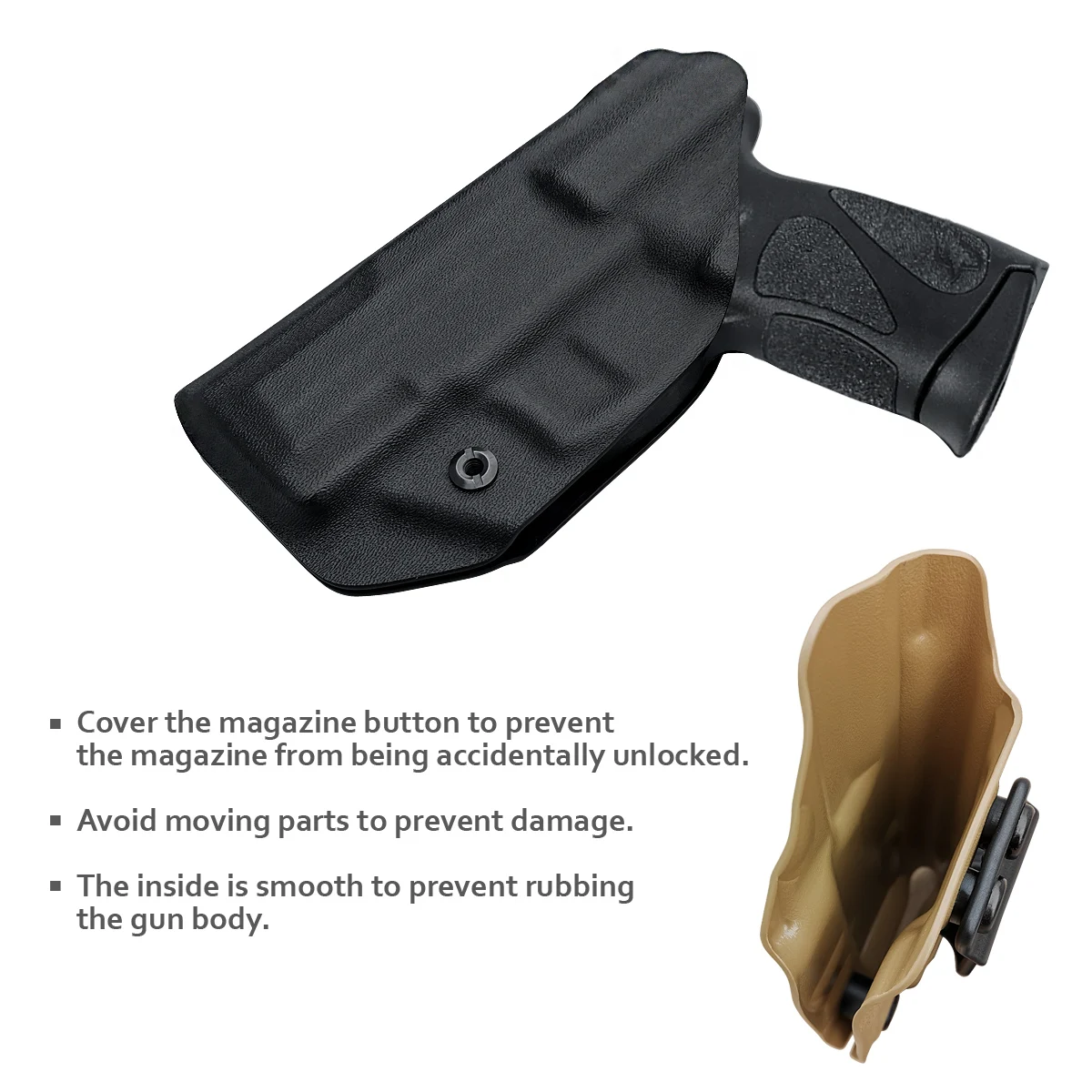 

PoLe.Craft Kydex IWB Holster For Taurus G2C 9mm & Millennium PT111 G2 / PT140 9mm Pistol Case - Inside Waistband Concealed Carry