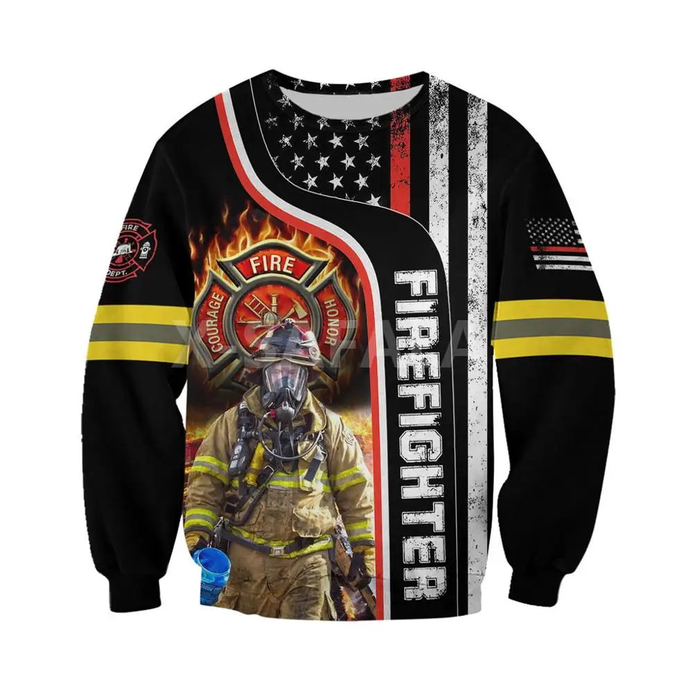 

Amazing Us Firefighter 3D Print Hoodie Man Women Harajuku Outwear Zipper Pullover Sweatshirt Casual Unisex Jacket Style-1