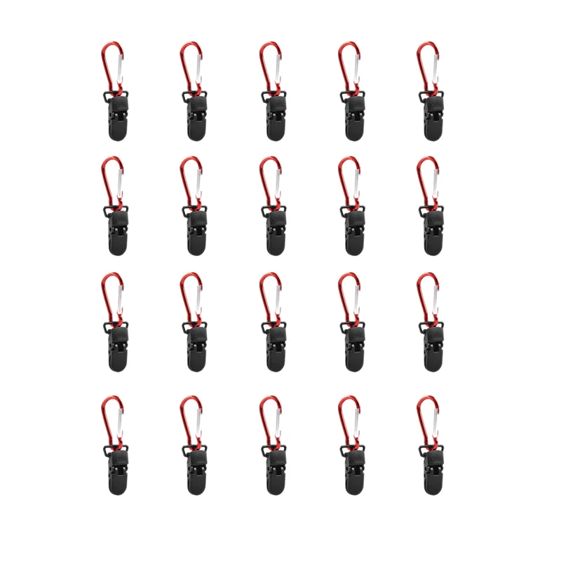 

20 шт. Зажим зажим для брезента зажим для тента зажимы для палатки с карабином для открытого кемпинга сельского сада
