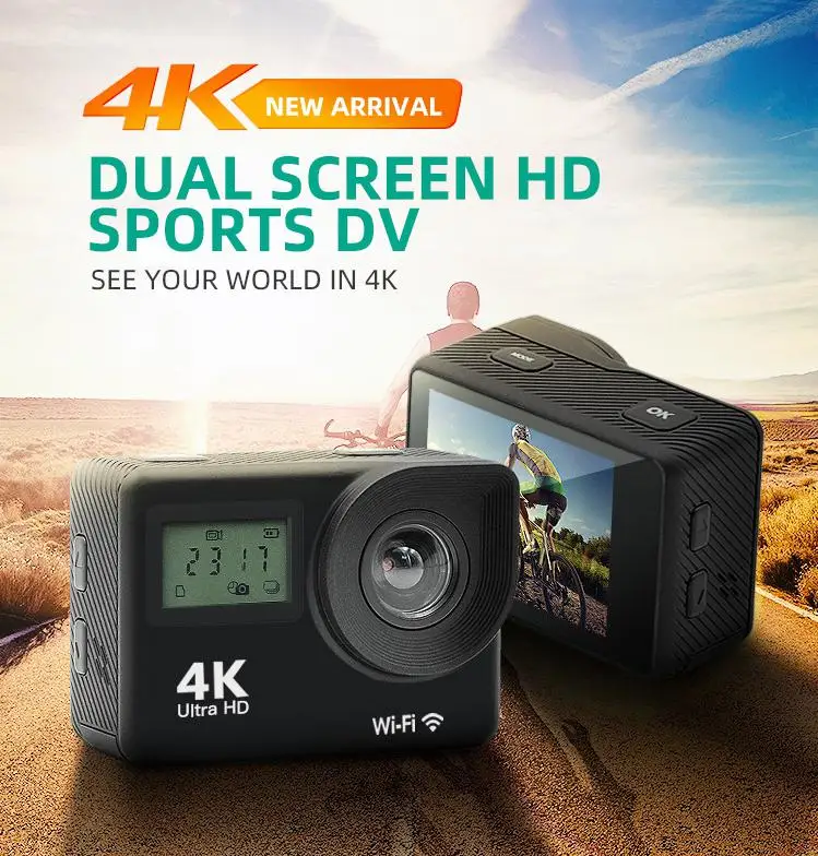 Двойная фронтальная камера 1080P с двойным экраном водонепроницаемая широким