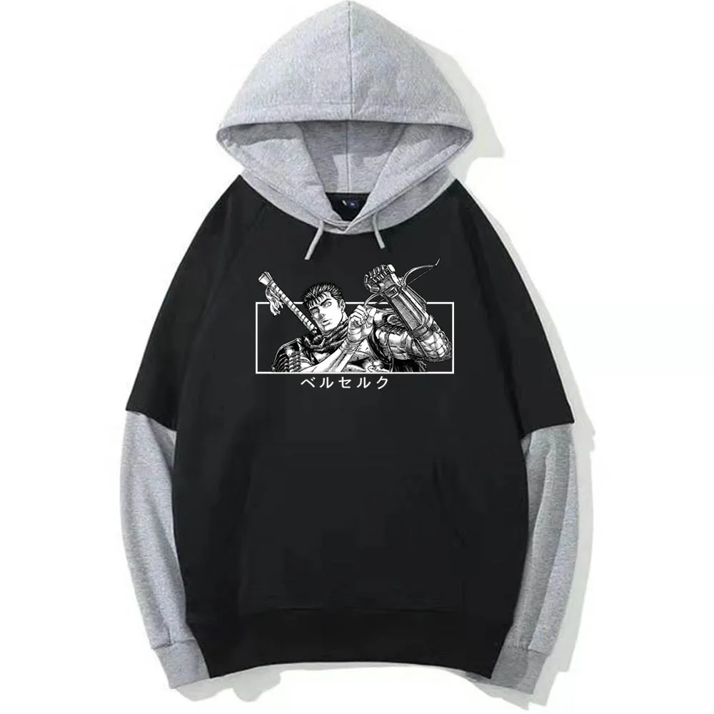 Толстовка мужская с капюшоном японское аниме манга берзер кишки Свитшот - купить