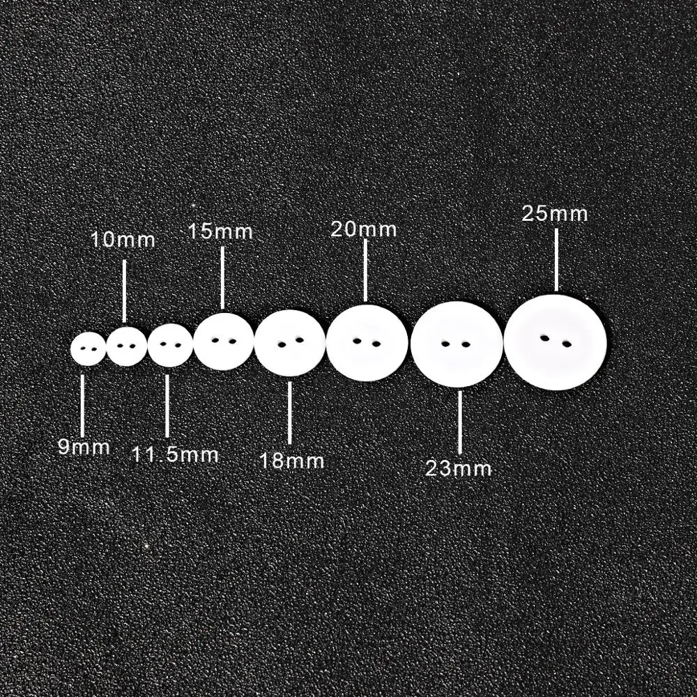 Полимерная швейная одежда белые пуговицы пластиковые скрапбукинги круглые два