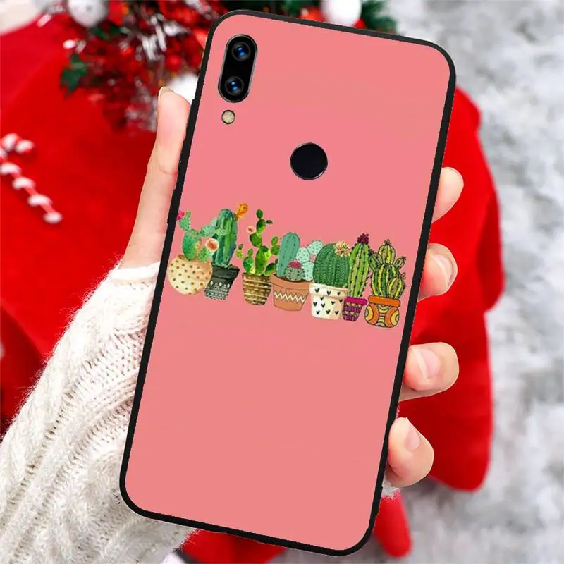 

Cactus cartoon plant painting Phone Case For Xiaomi Redmi note 7 8 9 t k30 max3 9 s 10 pro lite
