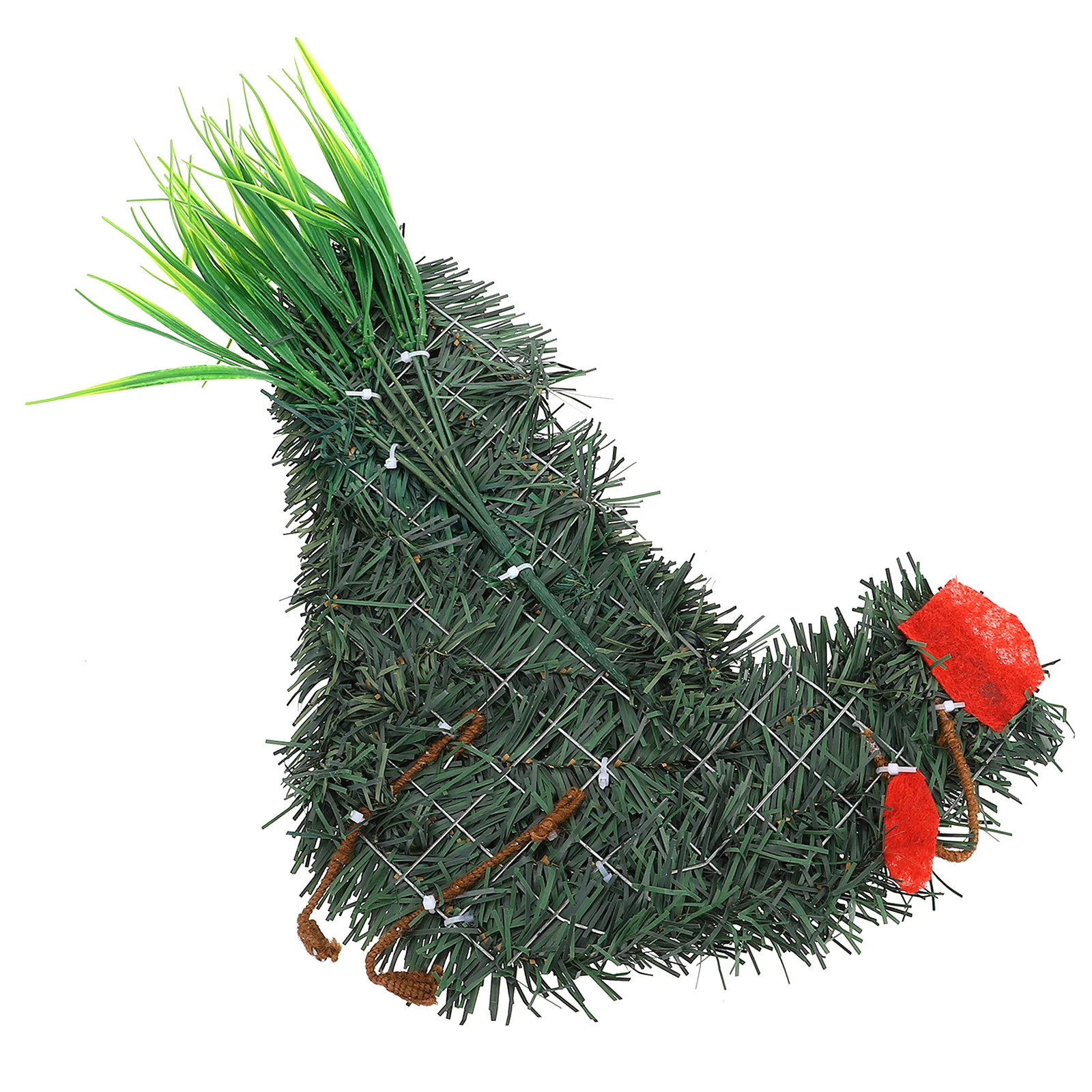 

Декоративный венок из искусственной сосны в виде петуха