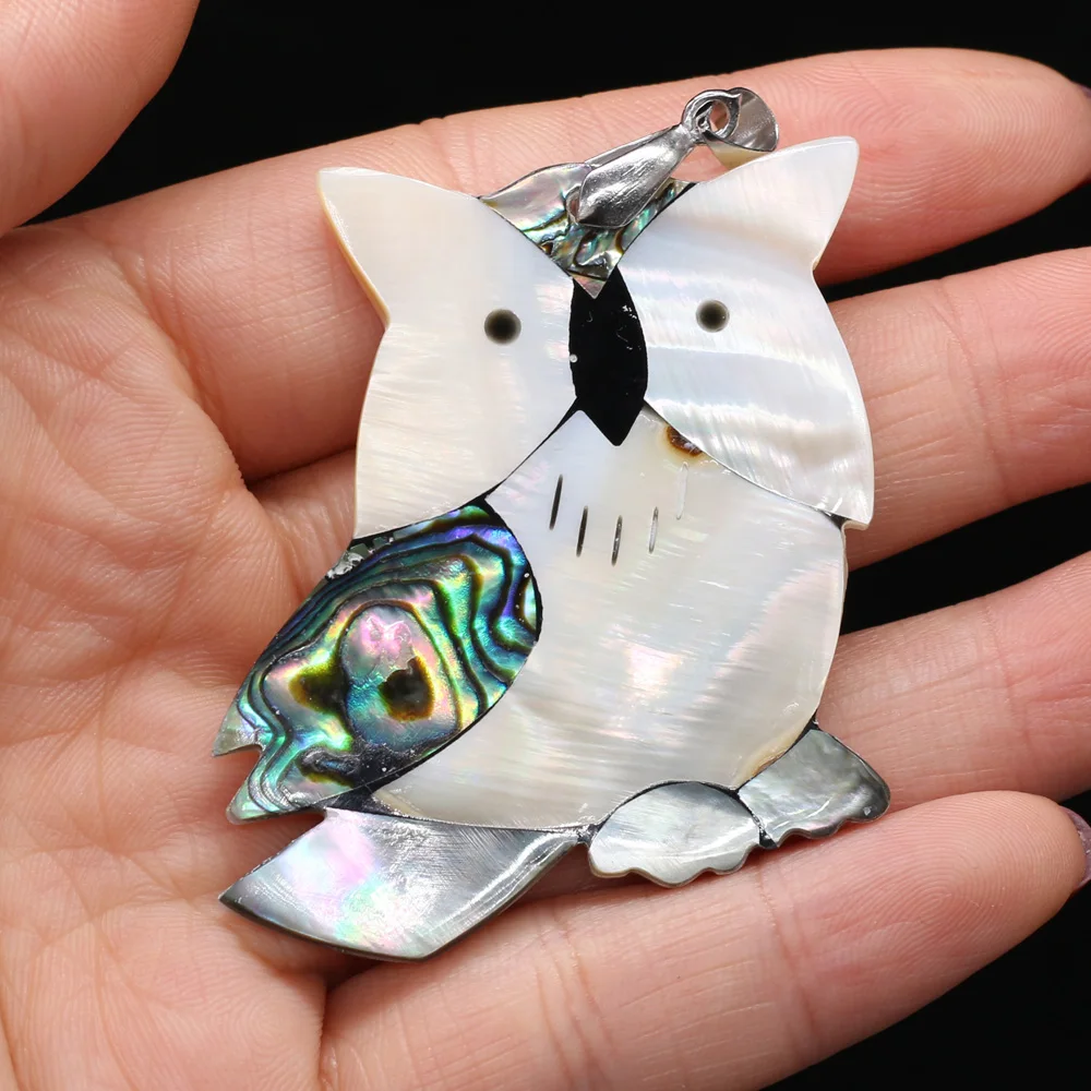 

1Pcs Natural Shell Pendant Cute Owl High Quality Necklace Pendants Charms Accessories DIY Jewelry Making Supplies