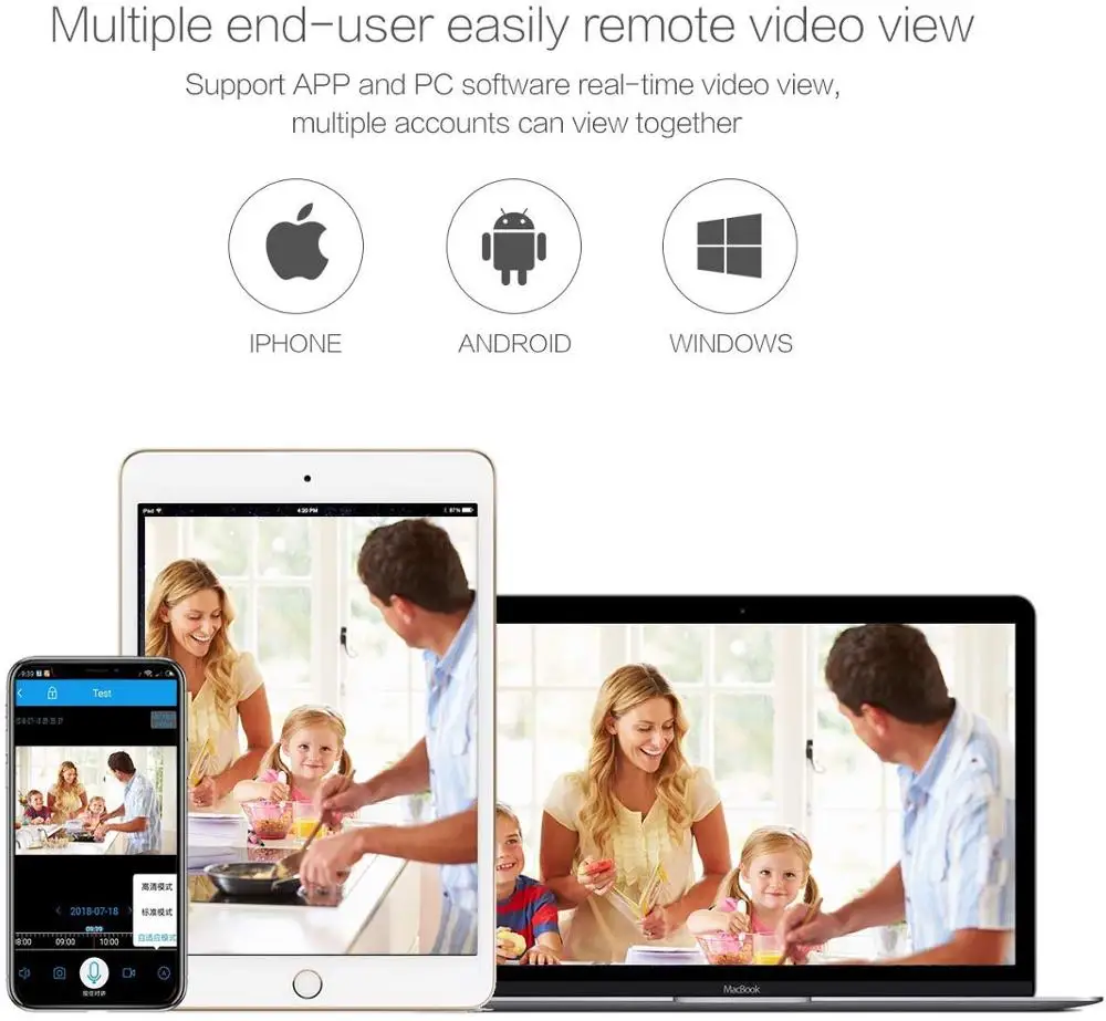 YUNSYE 1080P Wi-Fi беспроводная сетевая камера домашняя ИК-камера видеонаблюдения 2.0MP