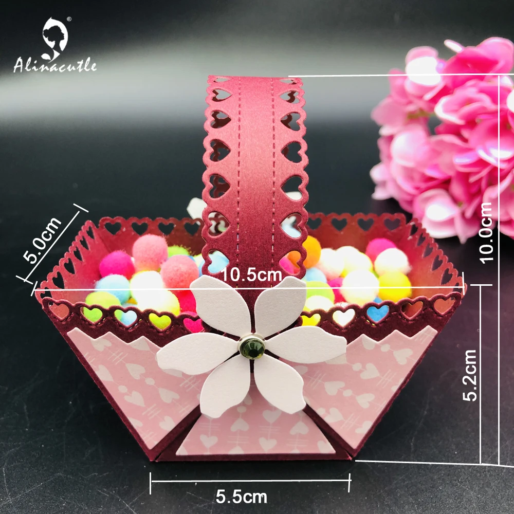 Металлические штампы для вырезания Alinacutle симпатичная корзина подарочная