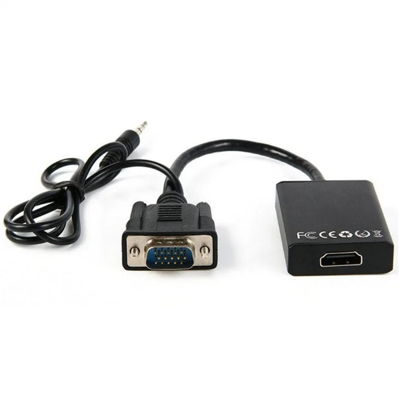 VGA Мужской к HDMI Женский конвертер Кабель-адаптер с аудио выходом 1080P VGA HDMI адаптер для ПК ноутбук к HDTV проектор r10