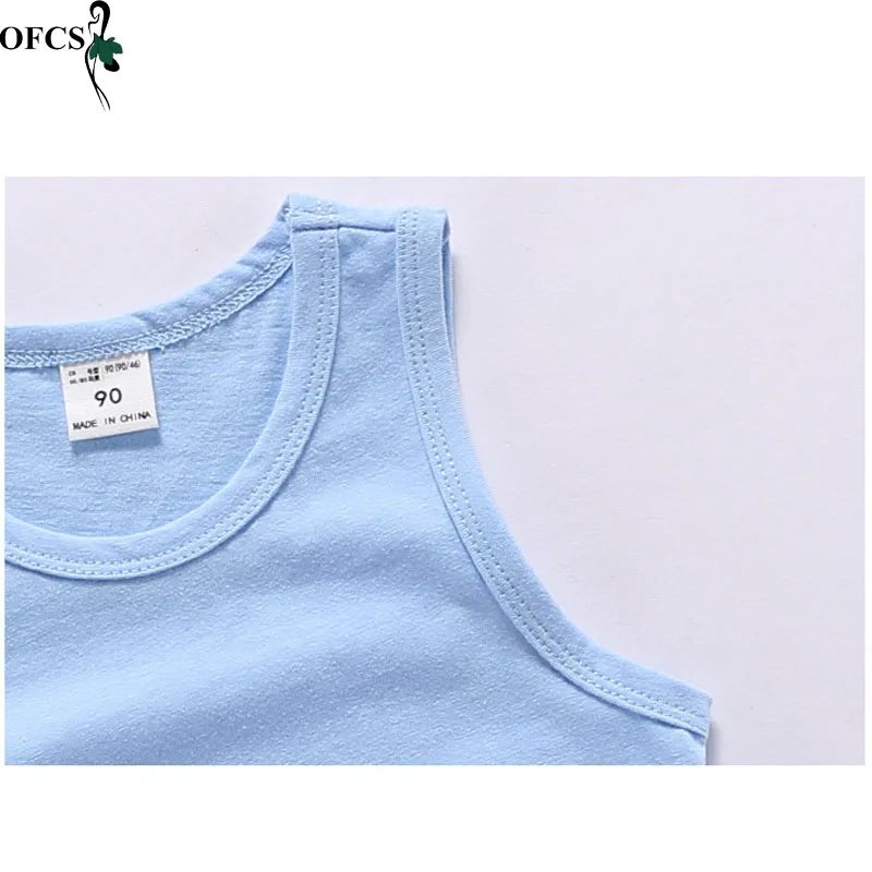 2 шт. хлопковая футболка без рукавов с круглым вырезом и шорты | Детская одежда