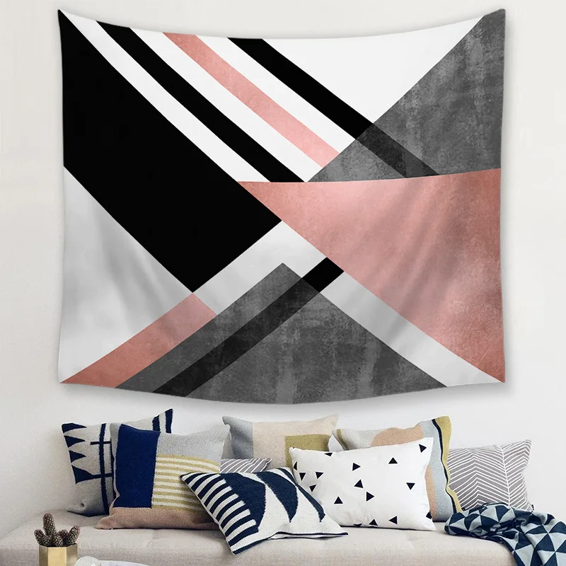 Настенный гобелен с геометрическим рисунком украшение на стену фоновая ткань