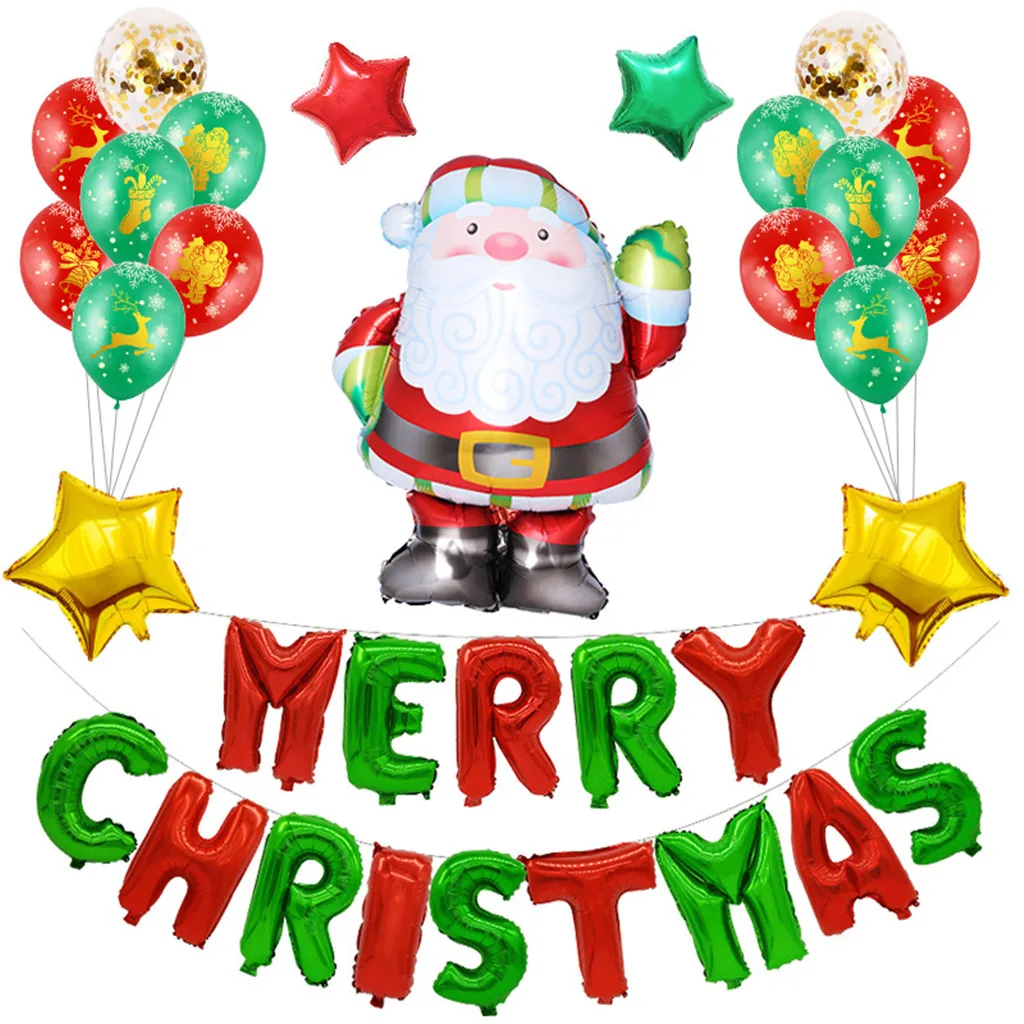 

Merry Christmas висячие украшения Санта Шары Баннер набор вечерние украшения для дома украшения рождественской елки дропшиппинг/d