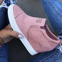 autumn women platform wedges vulcanized ankle boots height increasing female high heel shoes ladies fashion plus size 35 43