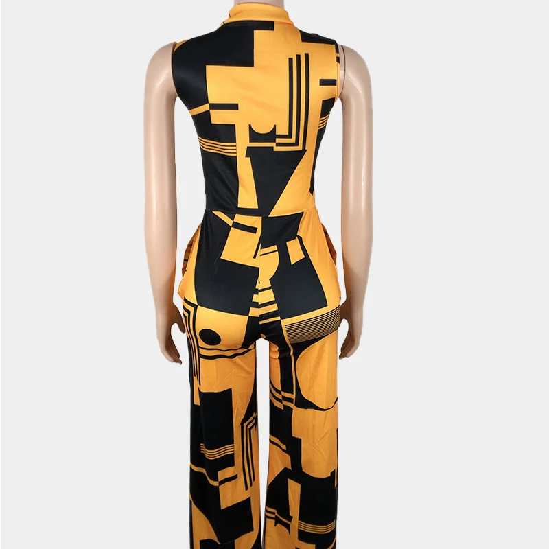 

Women Summer Fashion Print V Neck Sexy Wide Leg One Piece Jumpsuit Sexy Streetwear One Piece Outfit Romper