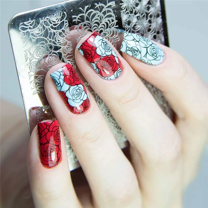 BeautyBigBang 6*6 см квадратная пластина для штамповки ногтей кружева цветок аксессуары для дизайна ногтей шаблон изображения пластины трафареты для штамповки ногтей плесень