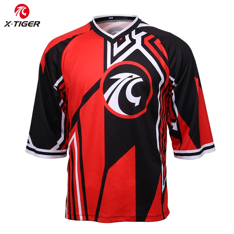 Футболка X Tiger из 100% полиэстера для горного велосипеда летняя одежда велоспорта