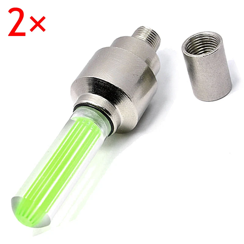 Yellow 2 Pcs LED Bike Wheel Lights with Battery Pre-installed Bicycle Wheel Spoke for Cycling Racing THJ99 - Color: Yellow
