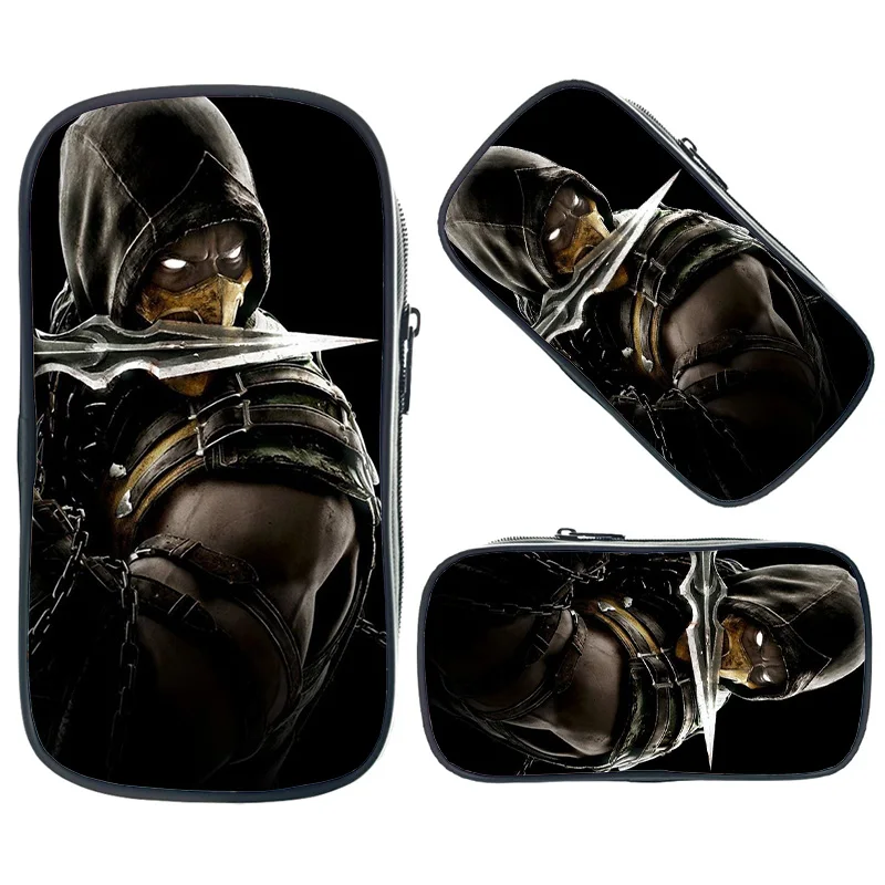 Скорпион в Mortal Kombat X маска косметические Чехлы для детей большой Пенал Канцтовары