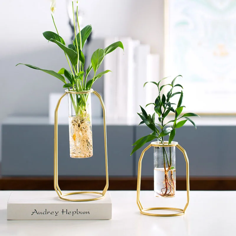 

Оптовая продажа, стеклянная ваза для цветов с гидропоникой, миниатюрная модель для украшения гостиной, держатель для зеленых растений, свад...