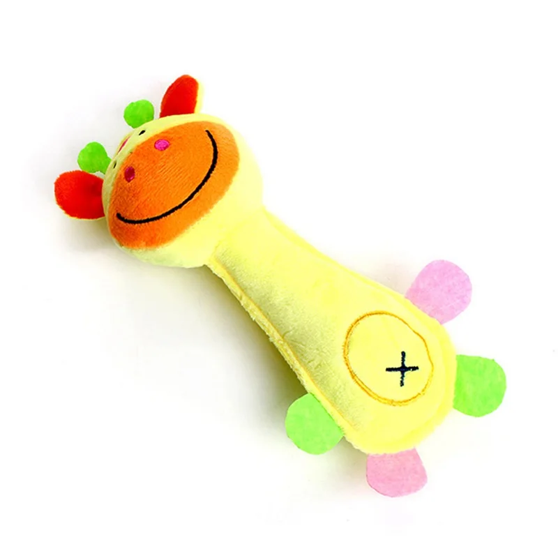 

Funny Animal Shape Cute Pet Puppy Dog Toys Soft Plush Sound Squeaky Giraffe Chew Toy