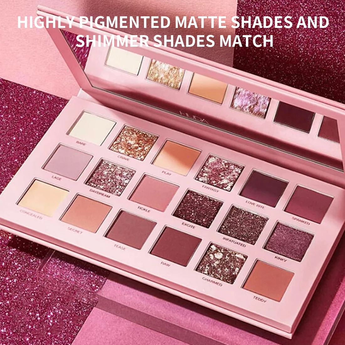

18 Colors Eyeshadow Palette Waterproof Desert Rose Gold Eyeshadow Palette Matte Non-Smudge Makeup Cosmetics Eyeshadow Tools