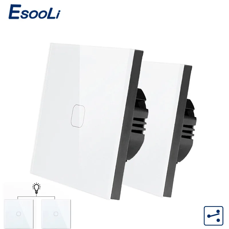 Настенный сенсорный экран Esooli стандарт ЕС 1 банда 2 стороннее управление панель