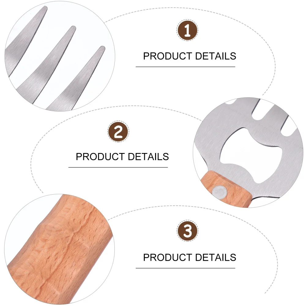 

2pcs Stainless Steel Meat Shredder with Wooden Handle Bear Claws Shredder Claws