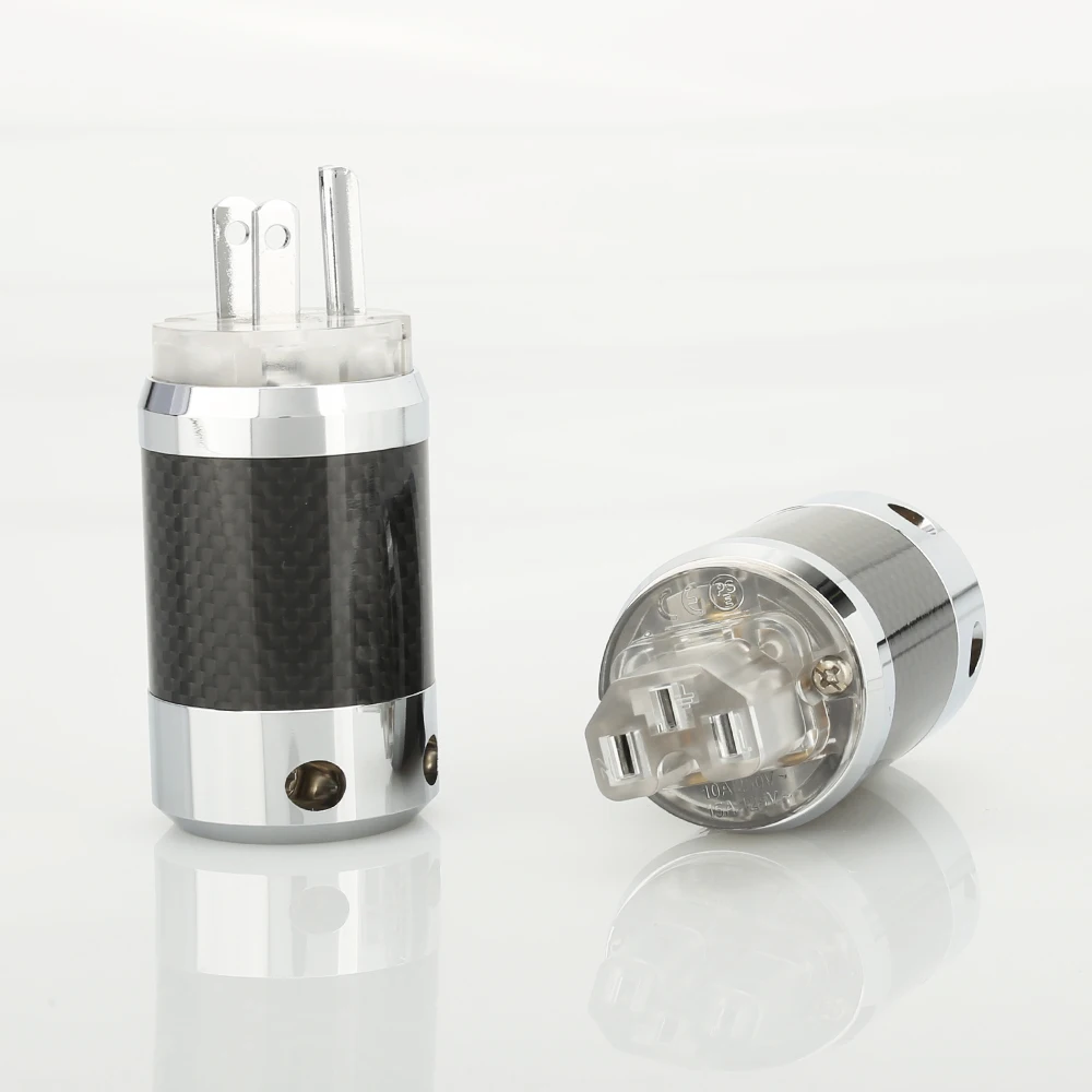 Углеродное волокно родиевое покрытие США Разъем питания IEC аудио разъем HIFI|power