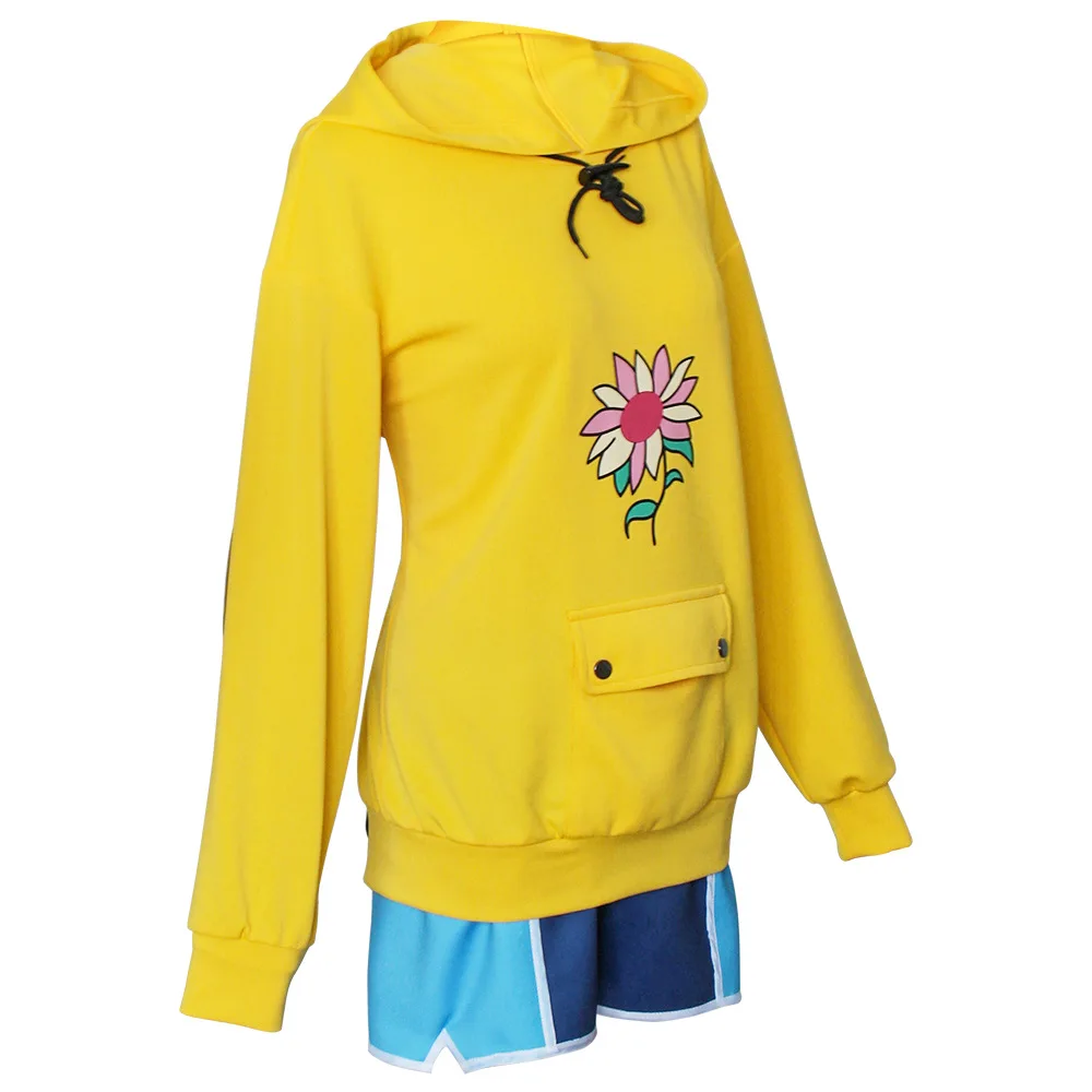 

New Anime Egg Priority Halloween Cosplay Big Love Hoodie Woman Girl Sweatshirt Shorts Socks Costume Set