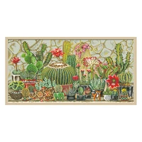 cactus stamped cross stitch kits pattern printed canvas embroidery needlework sets 11ct 14ct diy handmade crafts home decoration