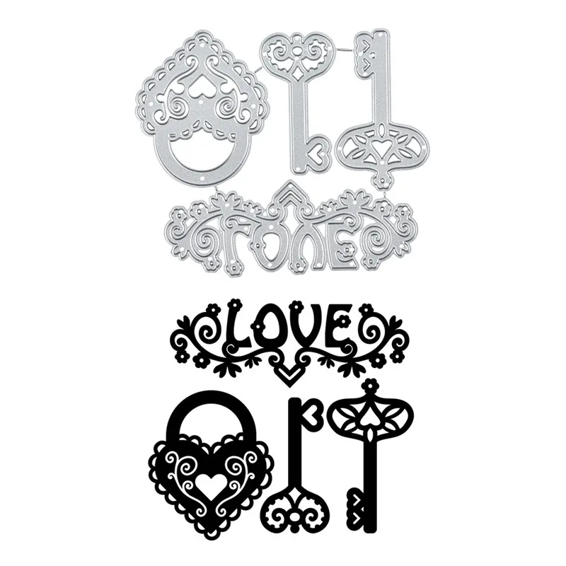 DiyArts замок любви и для шкафов режущие штампы Новый 2019 Крафтовая окраска