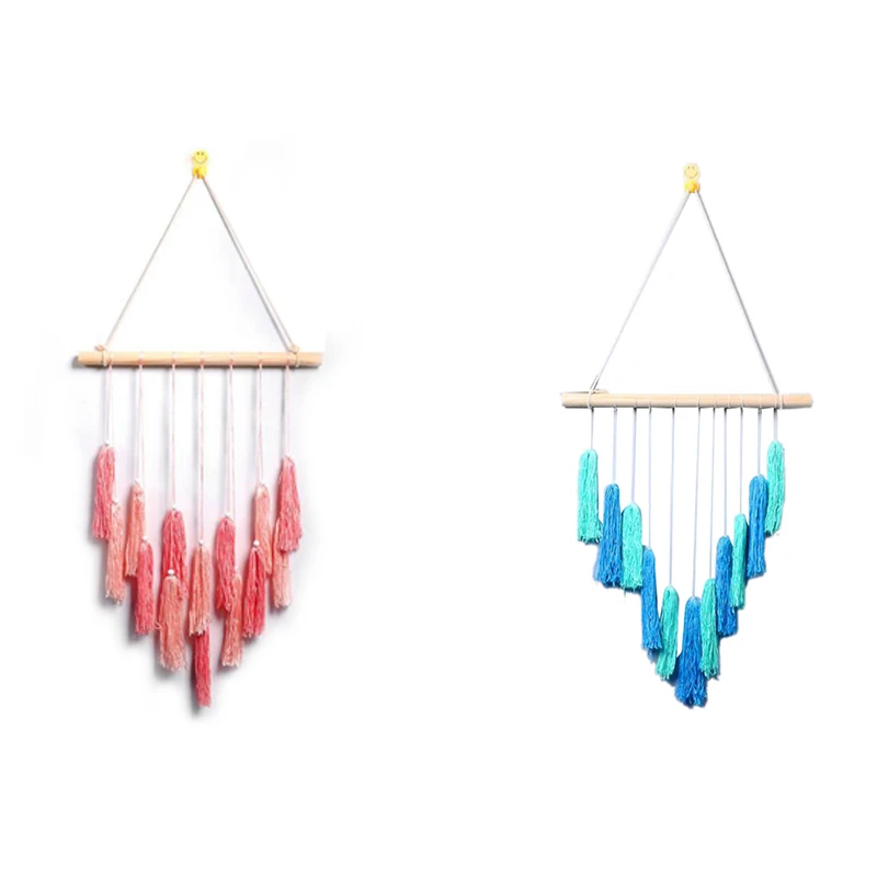 

Modern Bohemian Tassel Gradient Tapestry Nordic Style Handwoven Tapestry Home Decoration