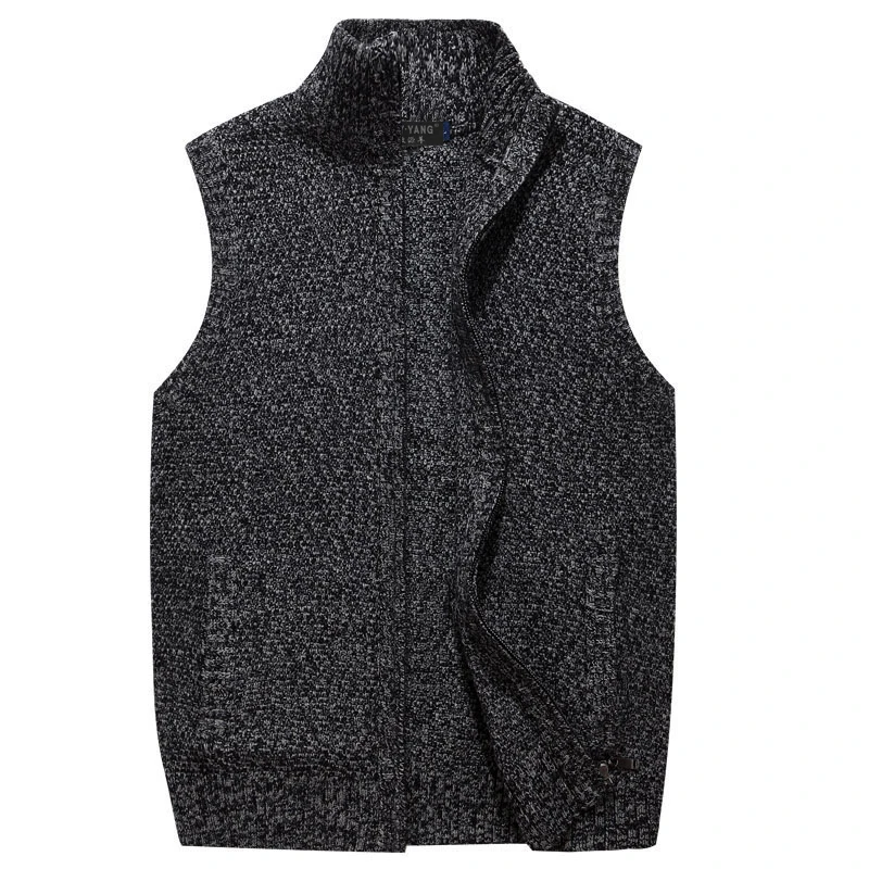 Осень зима 2020 новый мужской плотный однотонный жилет на молнии с воротником