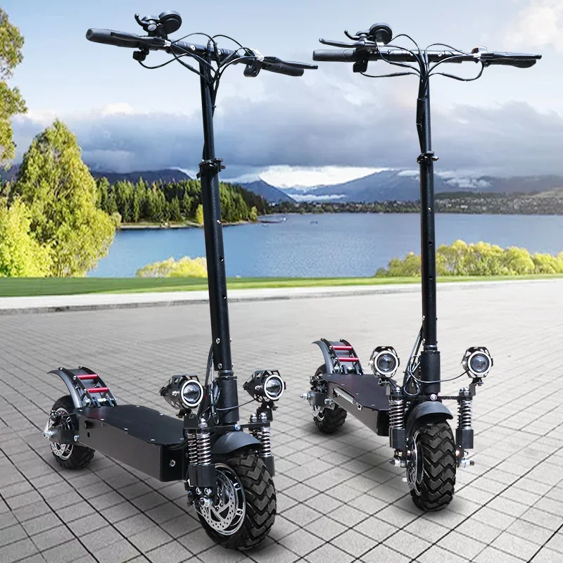 

2020 JS Electric Scooter Dual Toothless Motor 2600W52V20A E Skateboard For Adult Foldable 100KM Street Wheel Kick Scooter Travel
